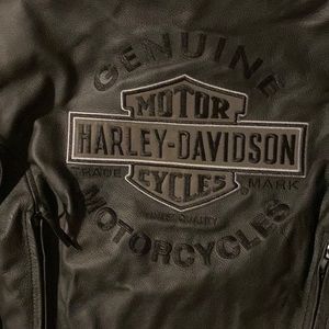 Authentic lack Harley Davidson women black leather 3-in-1